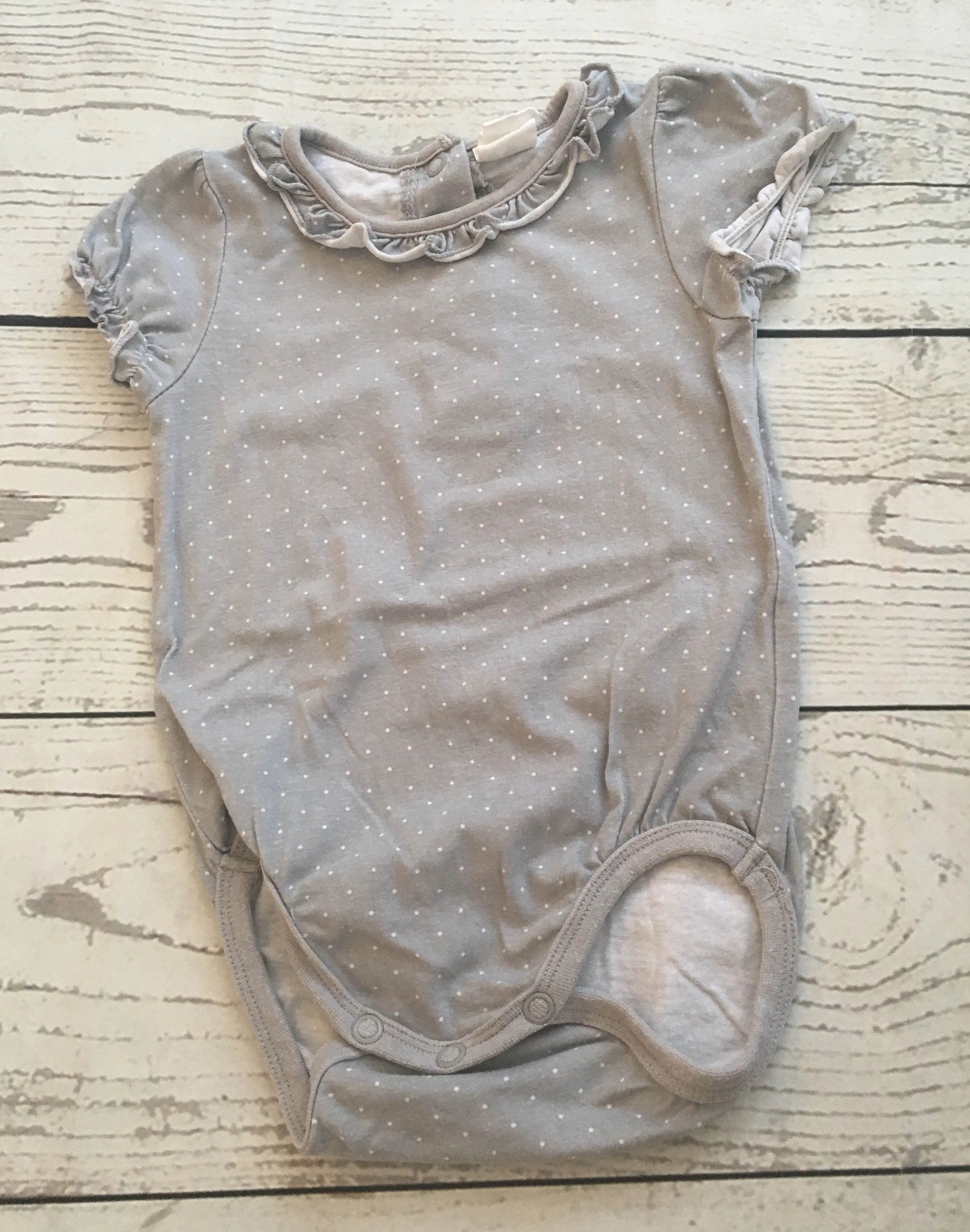 4-6 Months Ruffle Neck Bodysuit