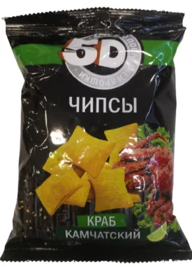 5D Wheat chips with Kamchatka crab flavor 45g