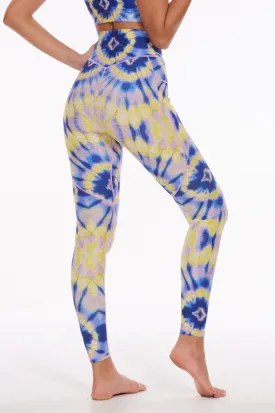 Abstract Dip-Dye High-waisted Leggings with Pockets