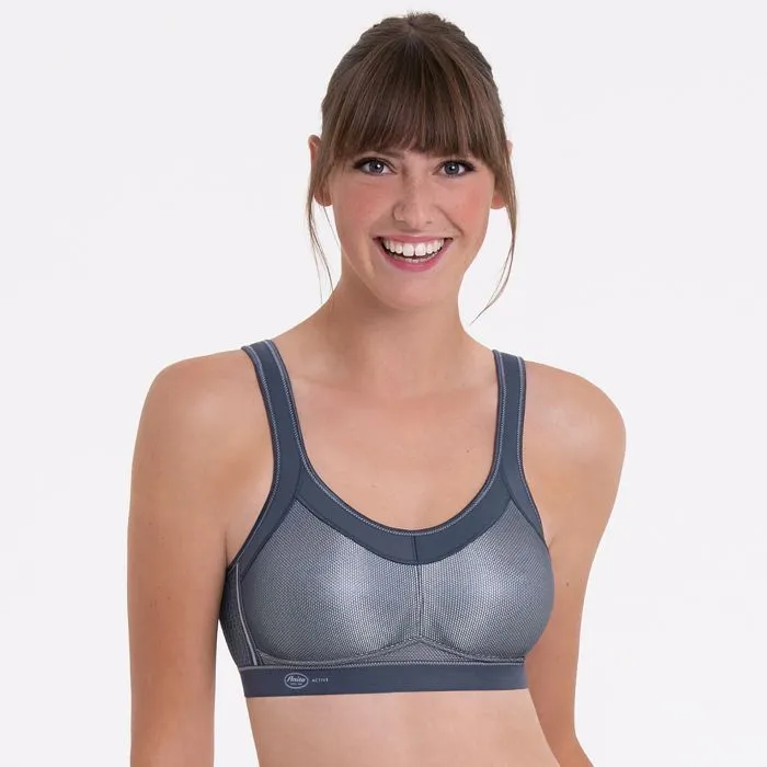 Anita Active Momentum Soft Cup Sports Bra - Anthracite