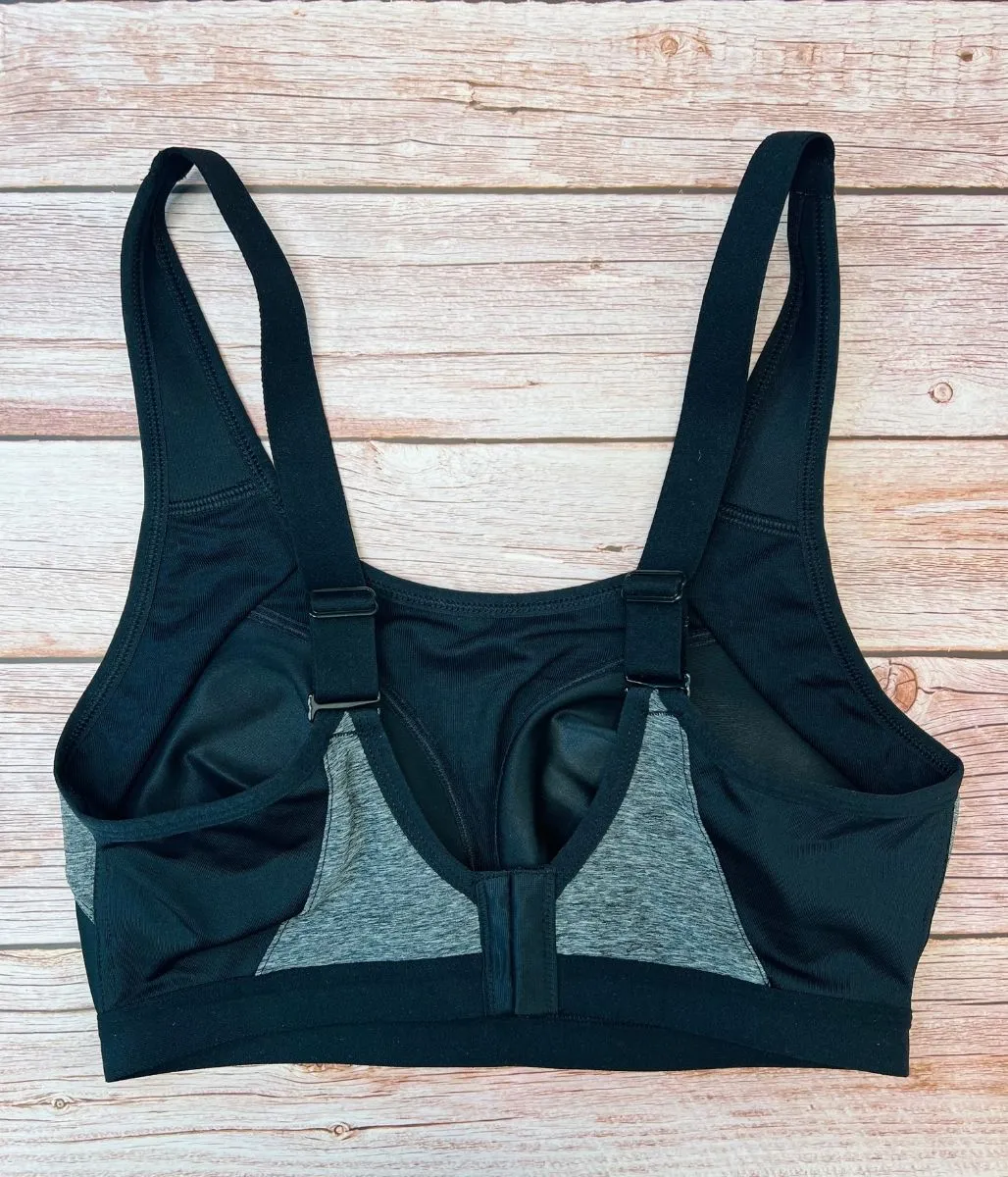 Black Grey High Impact Sports Bra