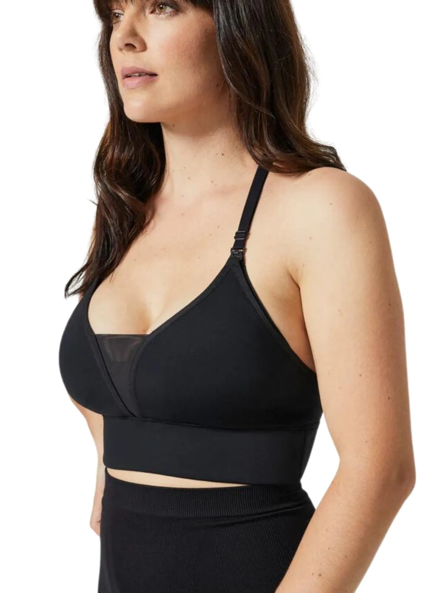 BLANQI Adjustable Racerback Nursing & Sports Bra - Black