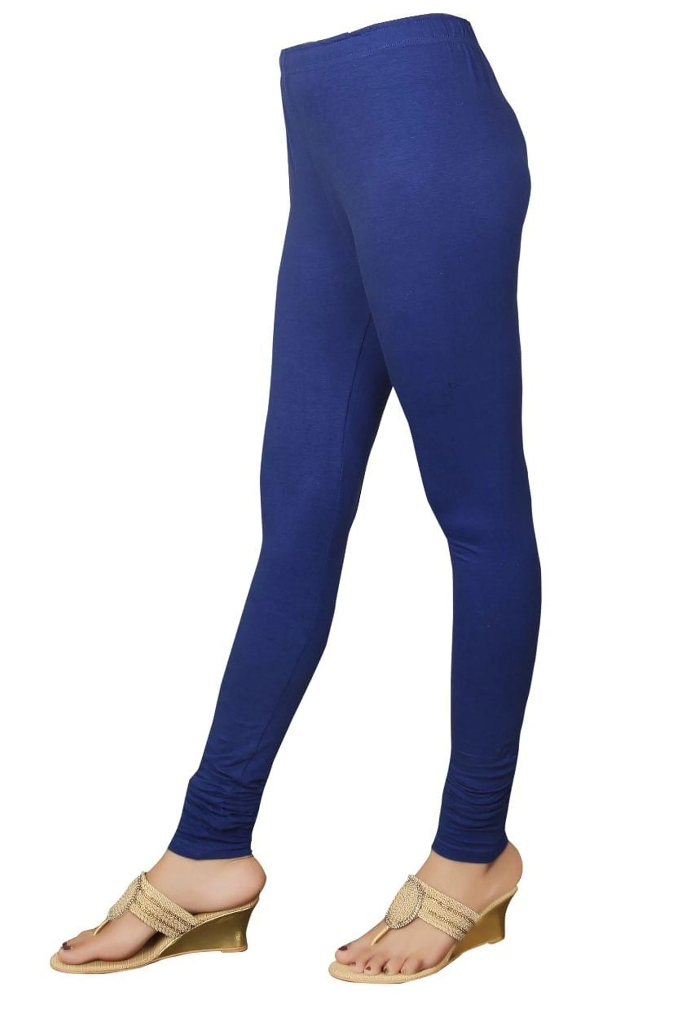 Blue Full Length Cotton Legging