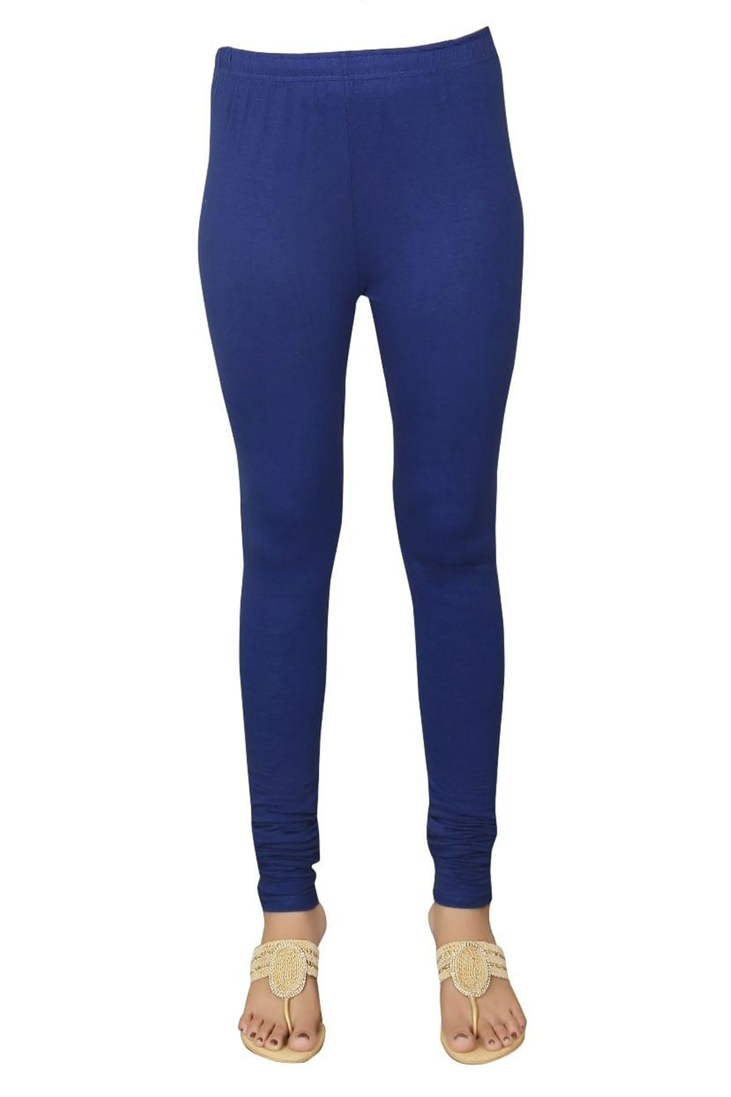 Blue Full Length Cotton Legging