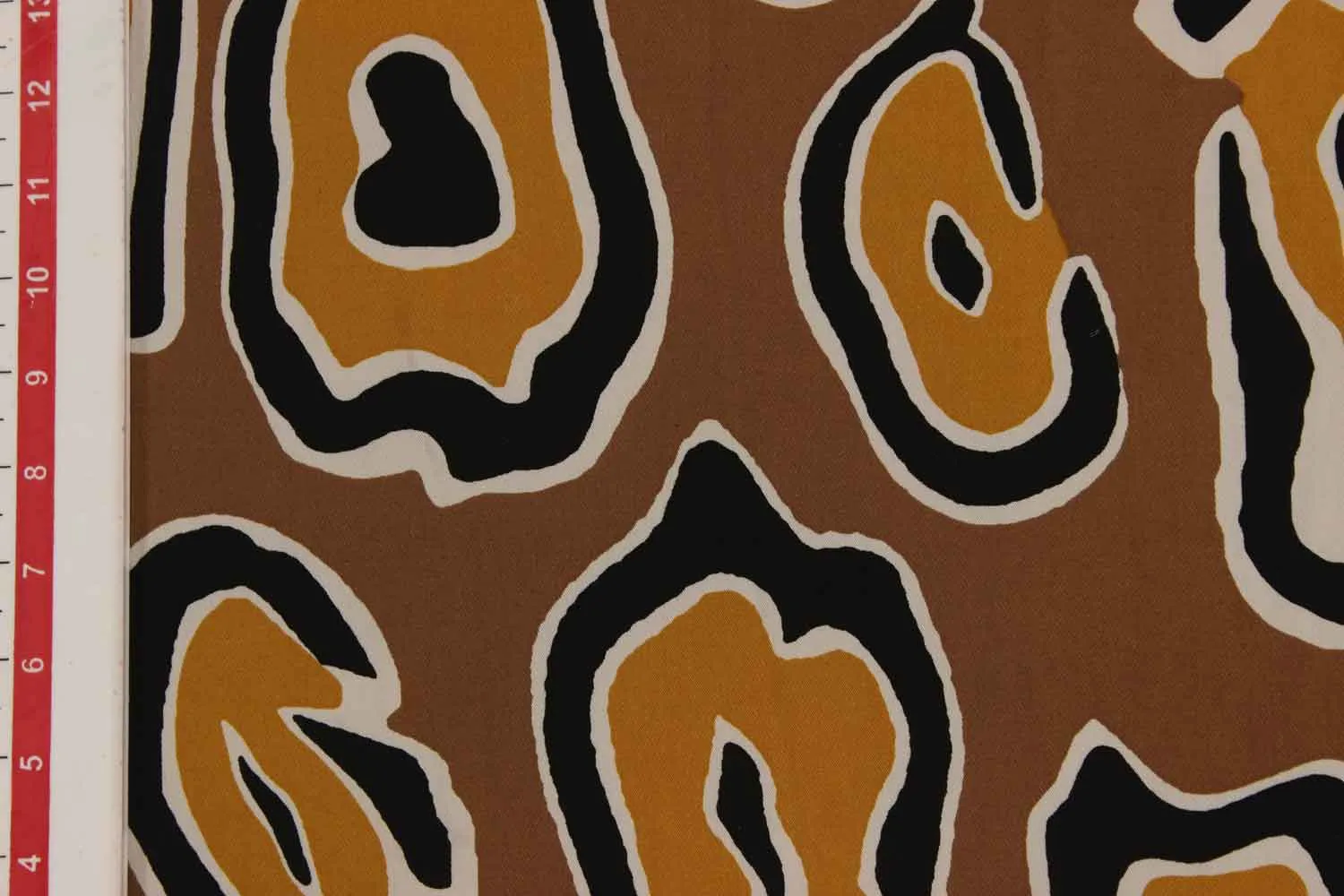 Brown Printed Twill Fabric