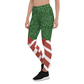 Candy Stripe Christmas Leggings