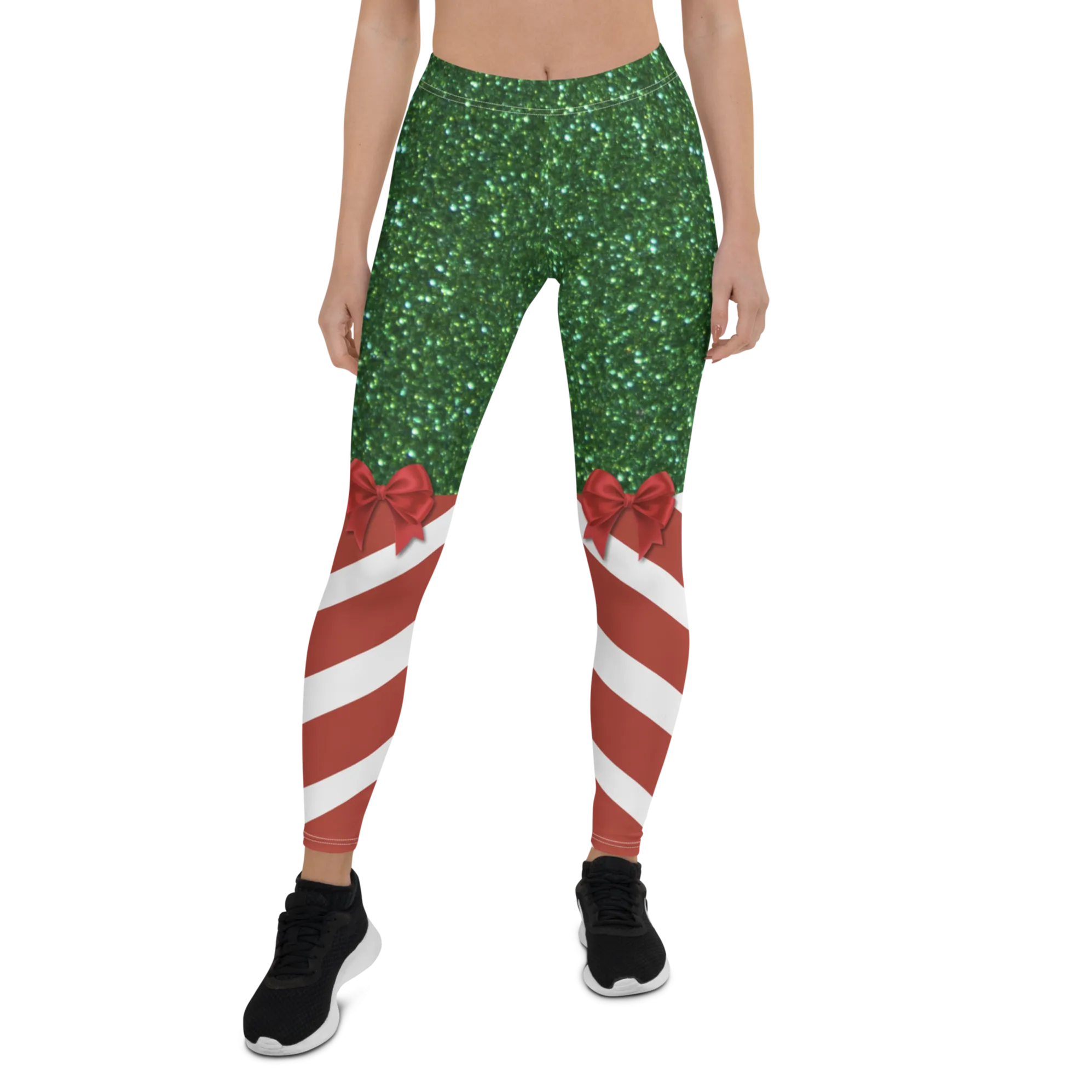 Candy Stripe Christmas Leggings