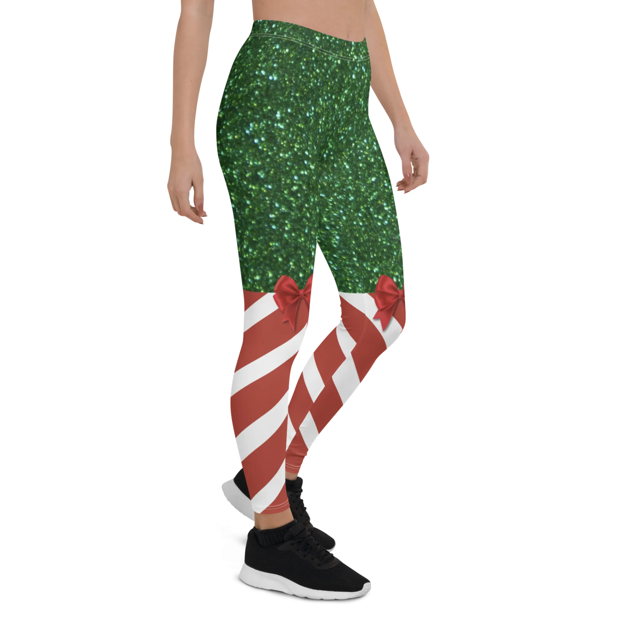 Candy Stripe Christmas Leggings