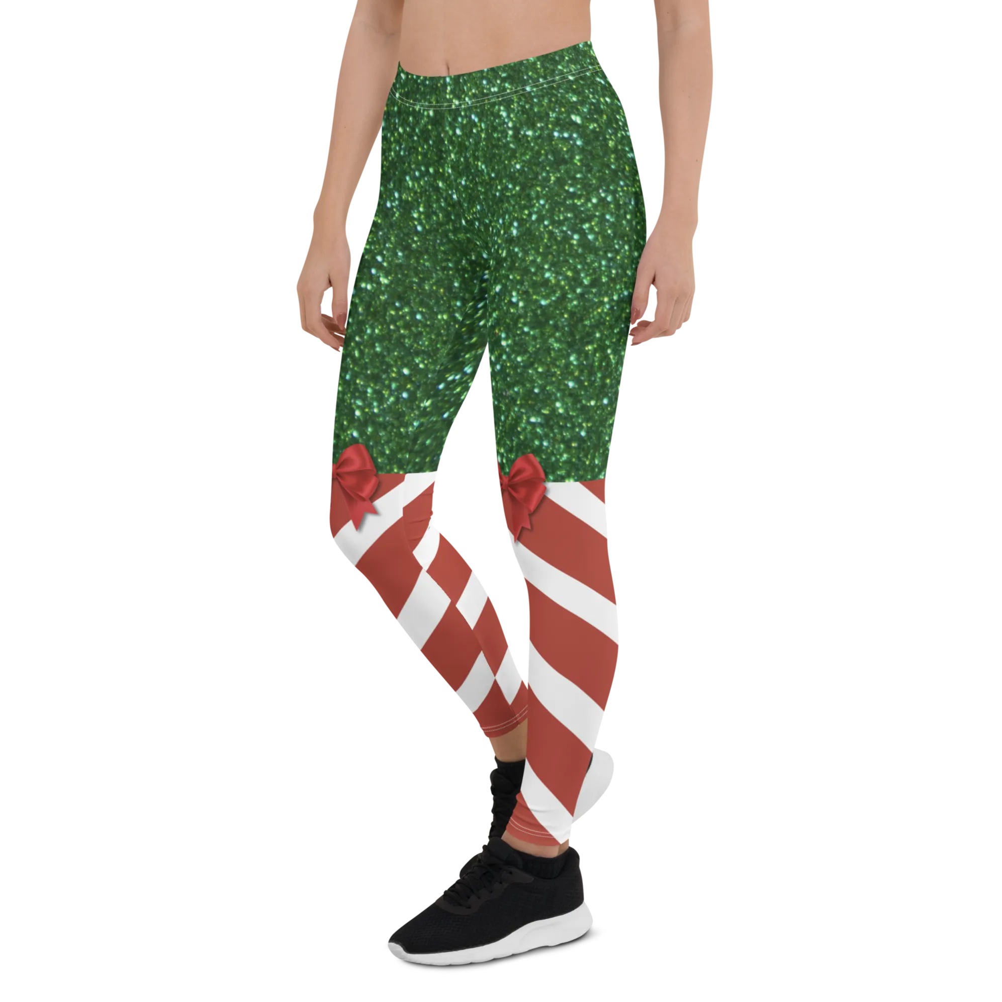 Candy Stripe Christmas Leggings