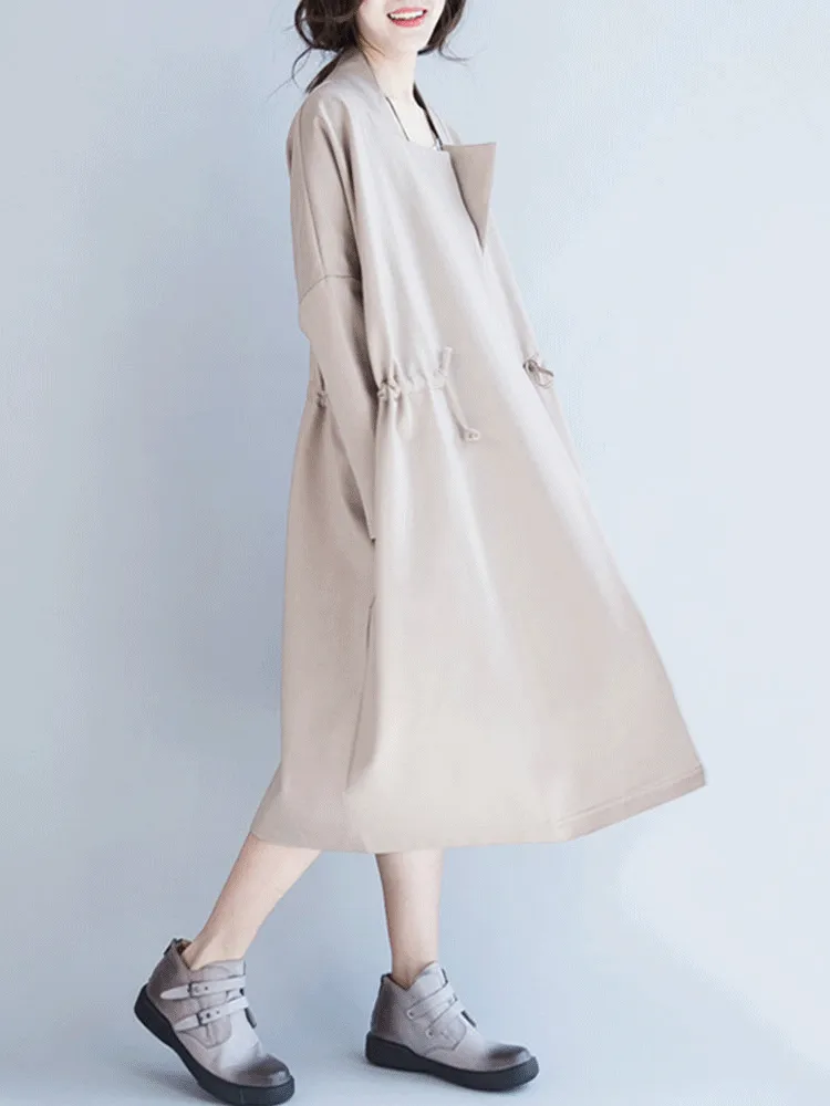 Casual Pocket Suit Collar Trench Coats