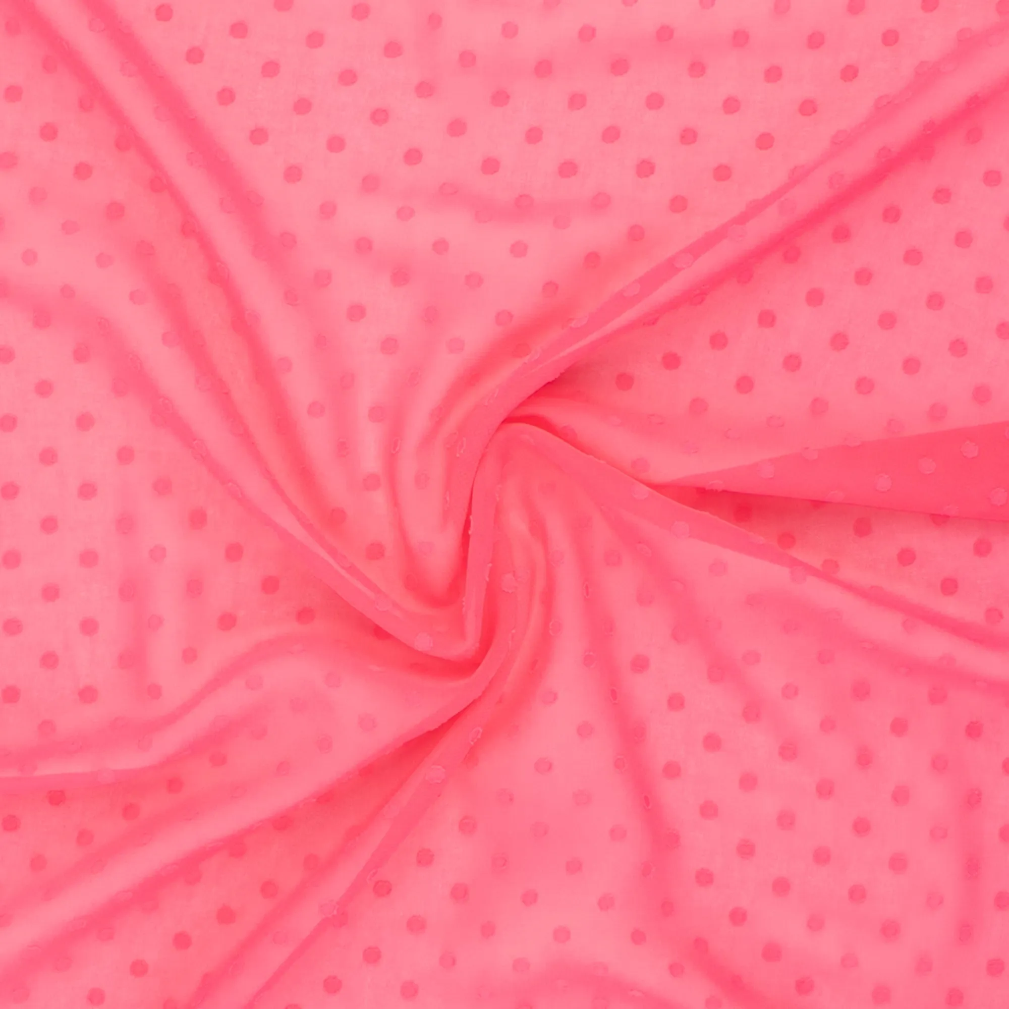 Chiffon with Dot - ROSY - Hot Pink