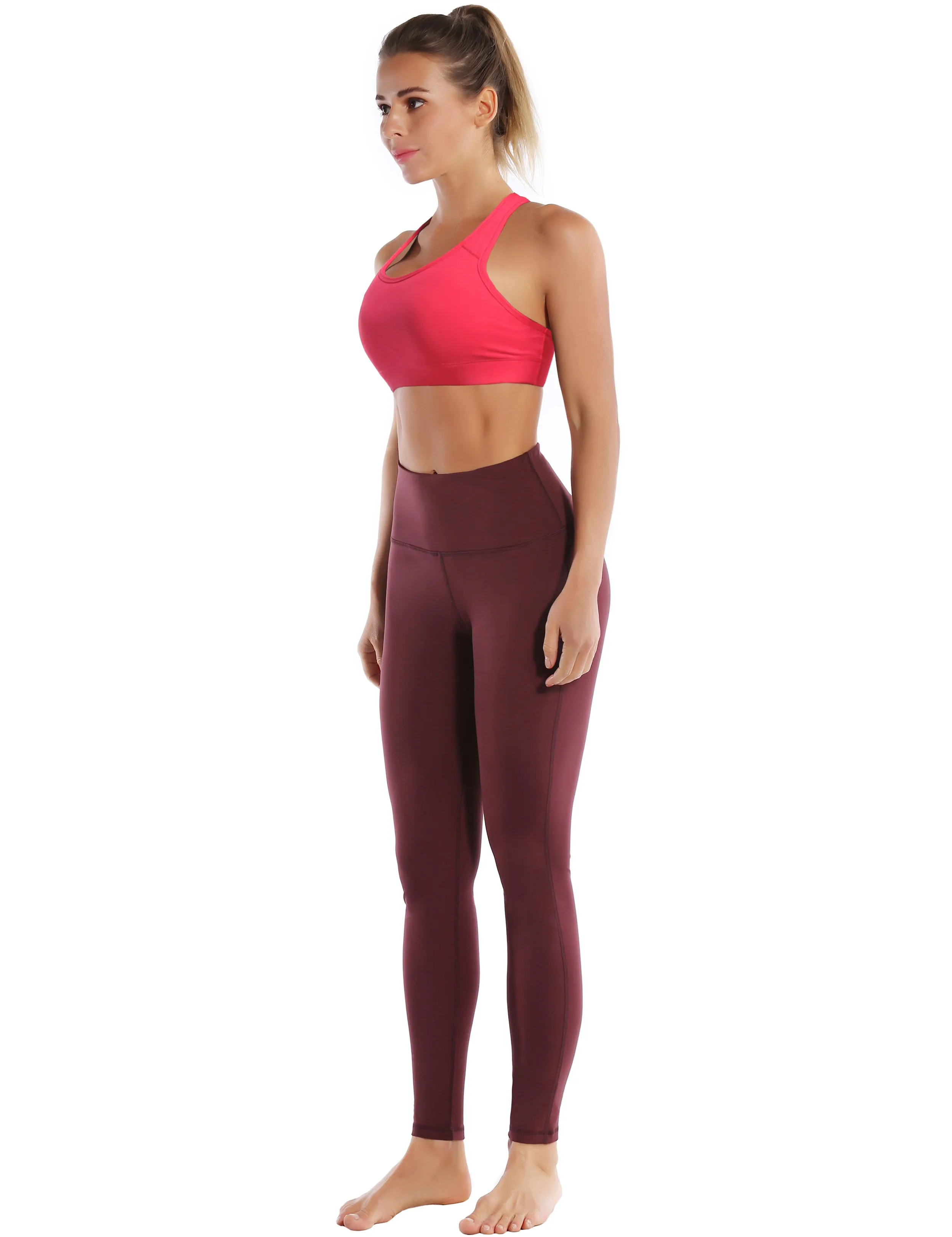 Compression Racerback Sports Bras red_Jogging