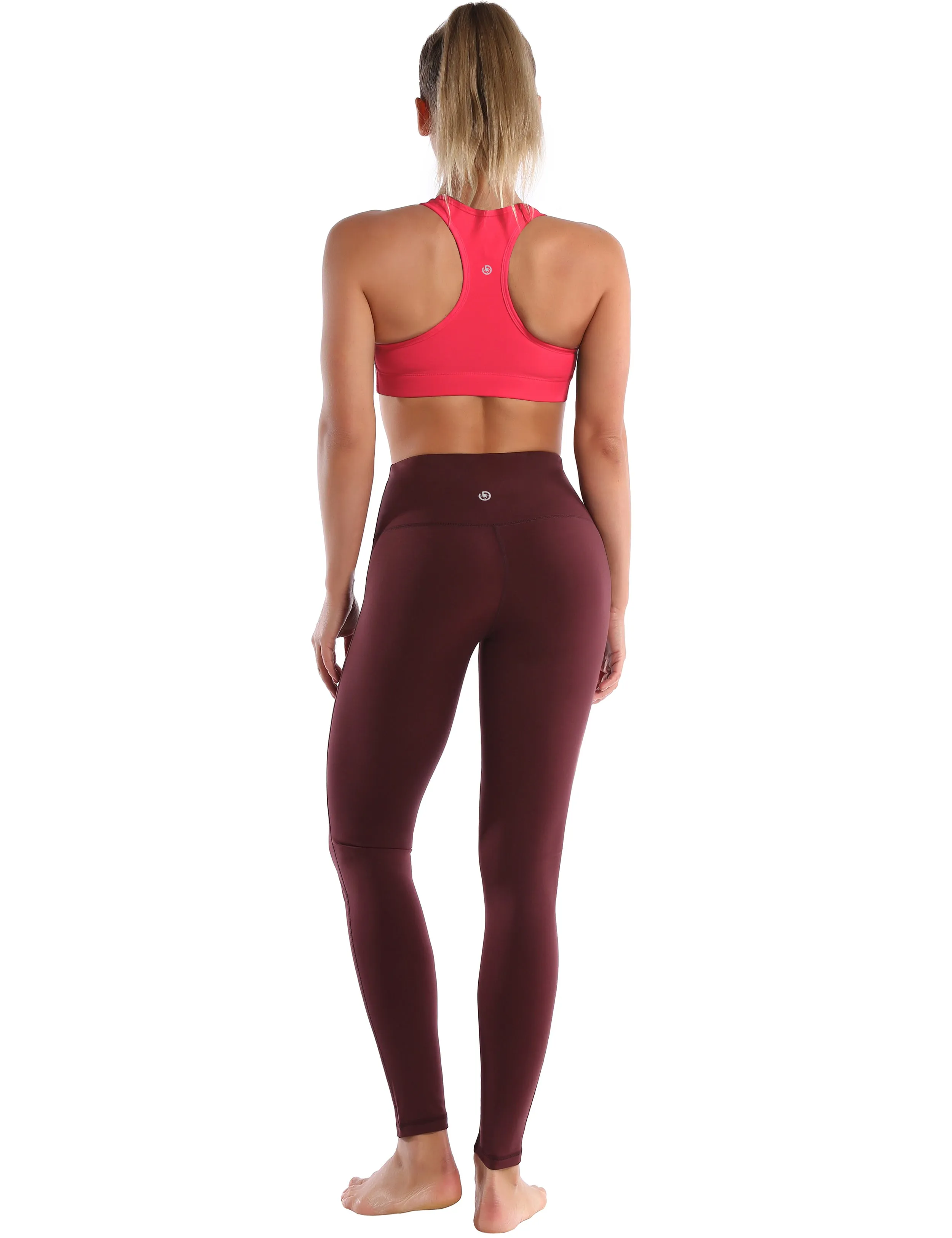 Compression Racerback Sports Bras red_Jogging