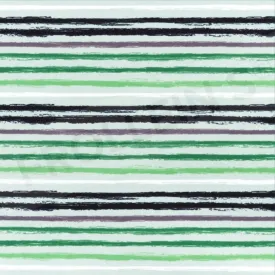 Cotton Jersey - Distressed Stripes - Green