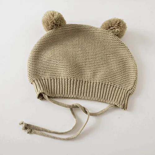 Cozy Knit Romper   Bear Hat Set