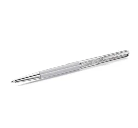 Crystalline Silk White, White Lacquered Chrome Plated Ballpoint Pen