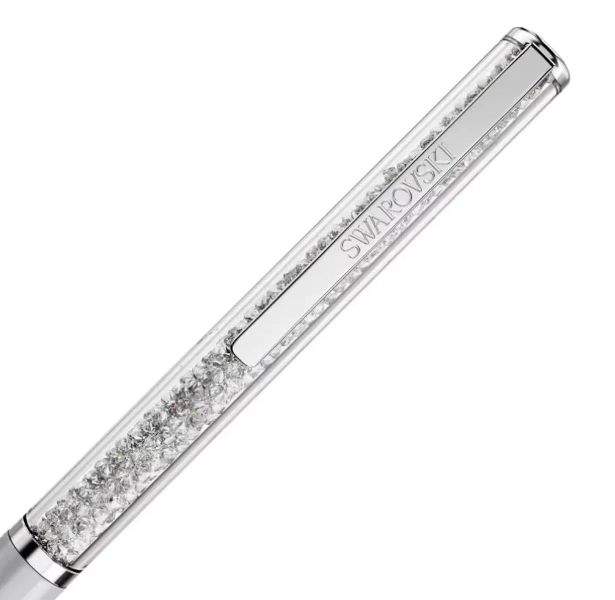 Crystalline Silk White, White Lacquered Chrome Plated Ballpoint Pen