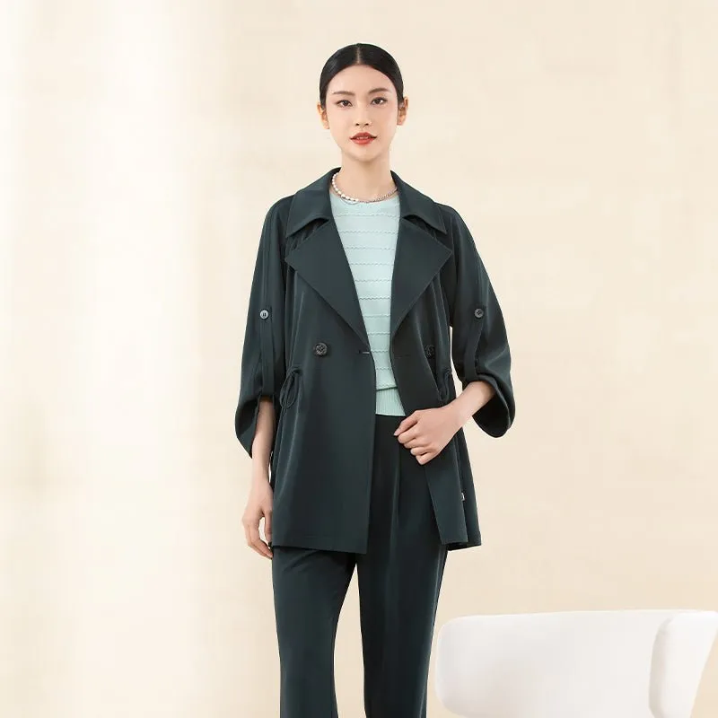 Dark Green Long Trench Coats