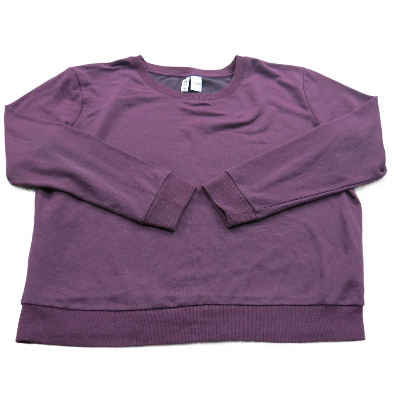 Divided BY H&M Womens Crew Neck Sweatshirt Long Sleeves Purple Size Large