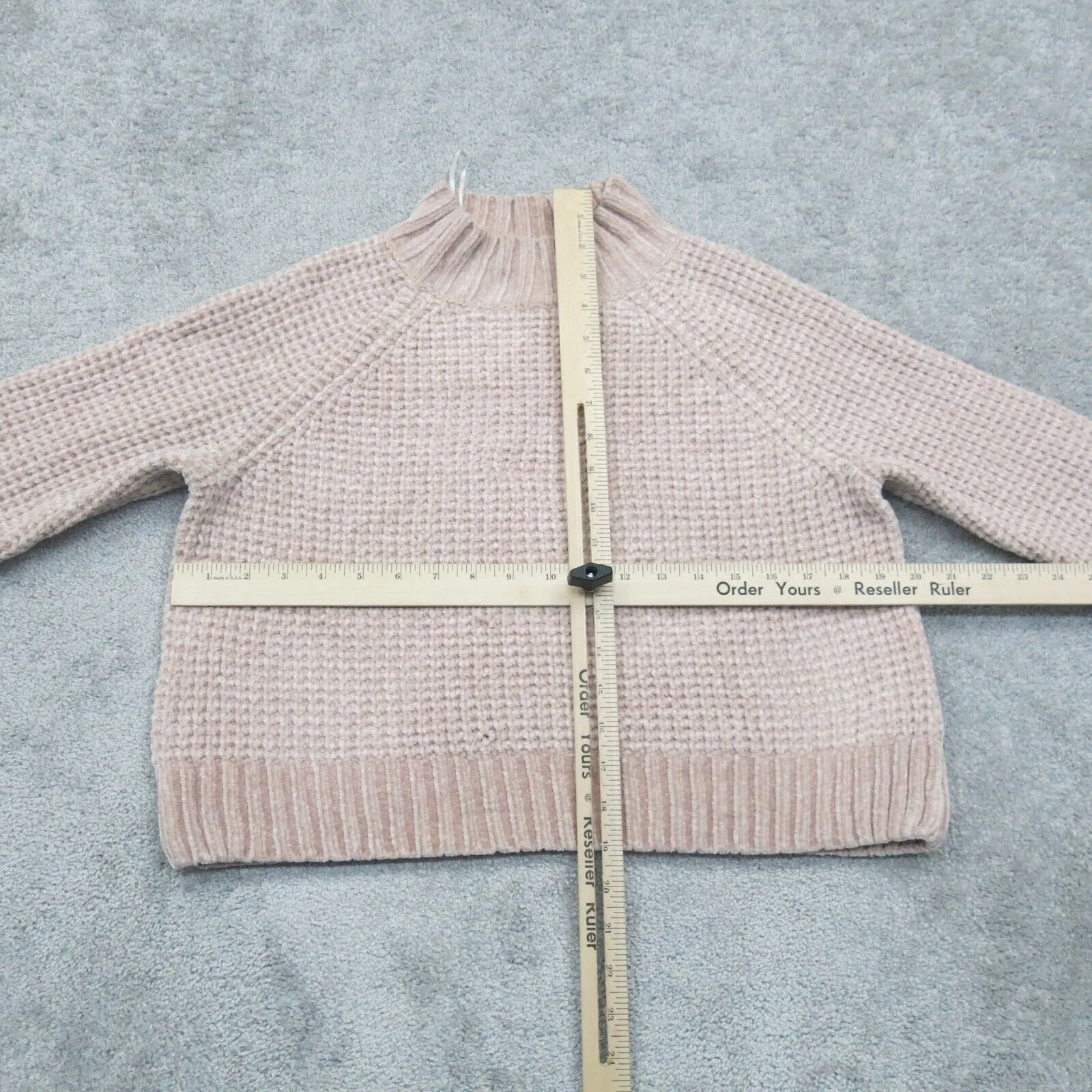 Divided H&M Womens Pullover Knitted Sweater Long Sleeve Crew Neck Pink SZ Small