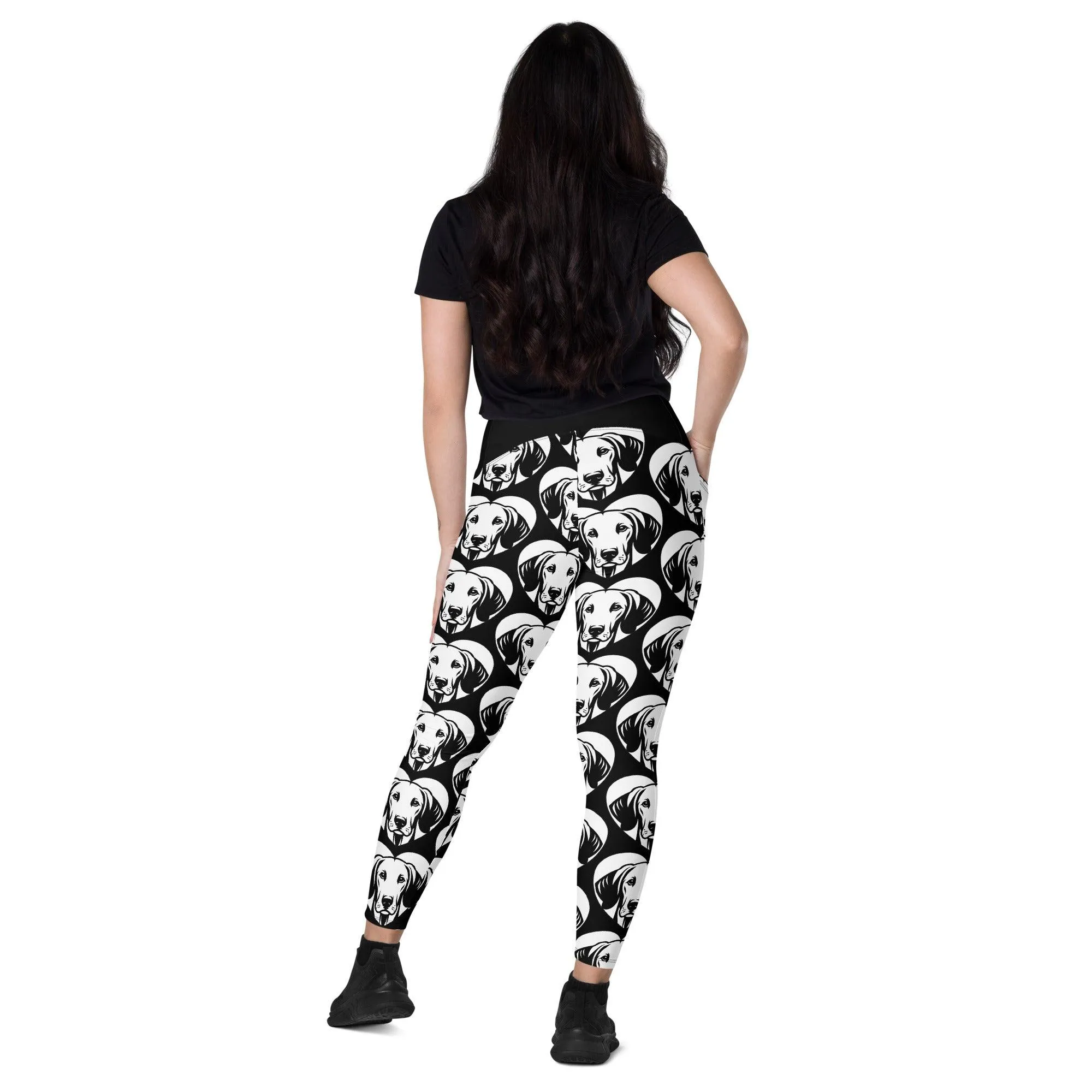 DOG BREED LEGGINGS with pockets - AMERICAN FOXHOUND - HERTTAHOUND