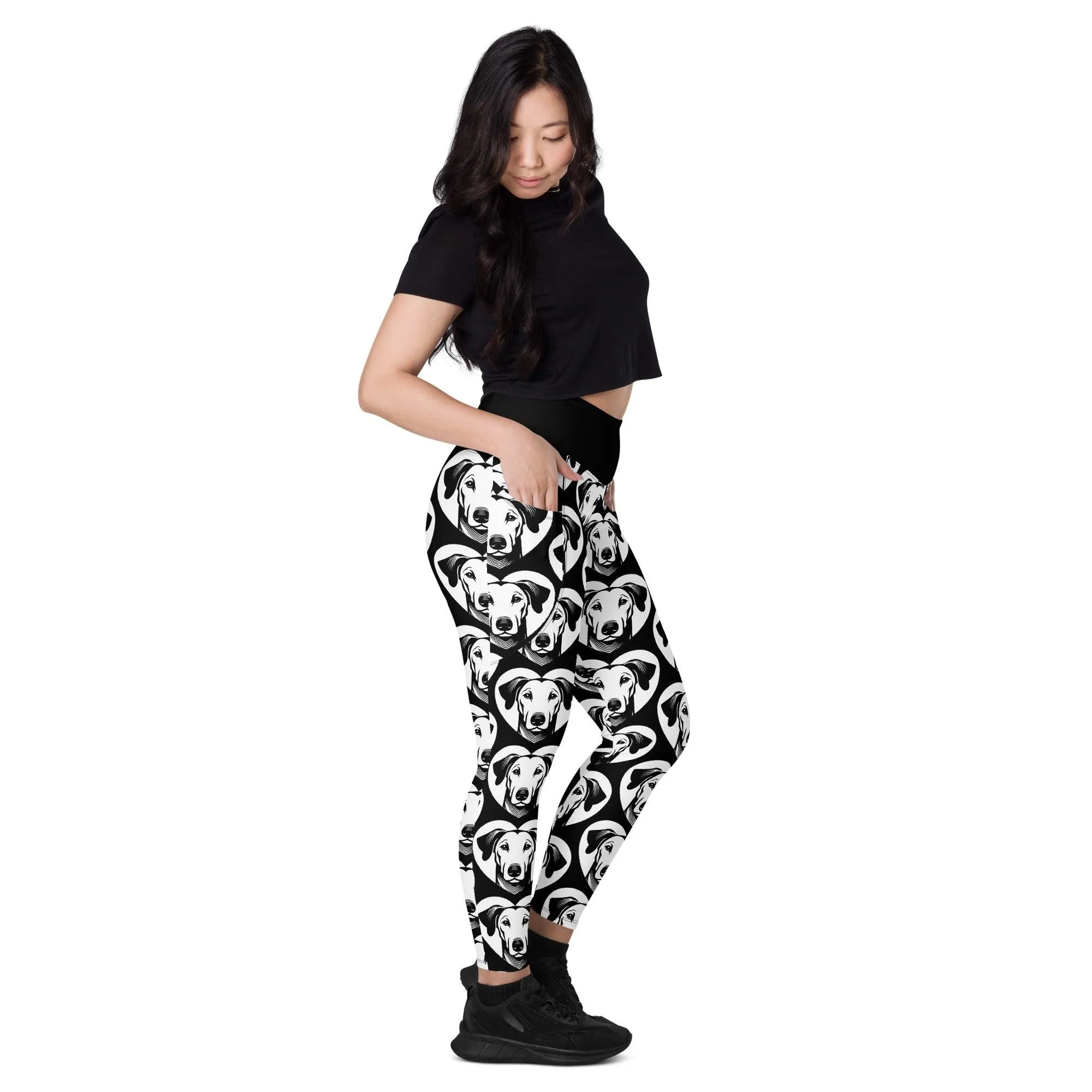 DOG BREED LEGGINGS with pockets - AZAWAKH - HERTTAHOUND