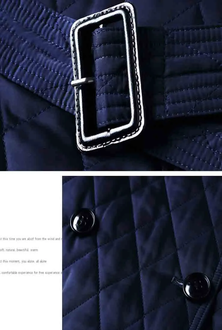 Double-breasted Quilted Puffer Long Coat