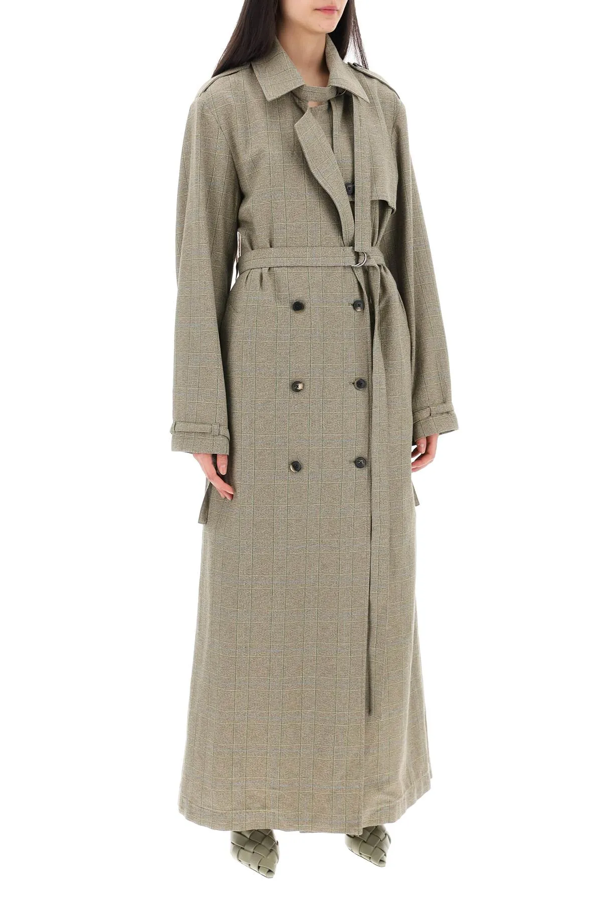 Dries Van Noten Renwick Trench In Prince Of Wales