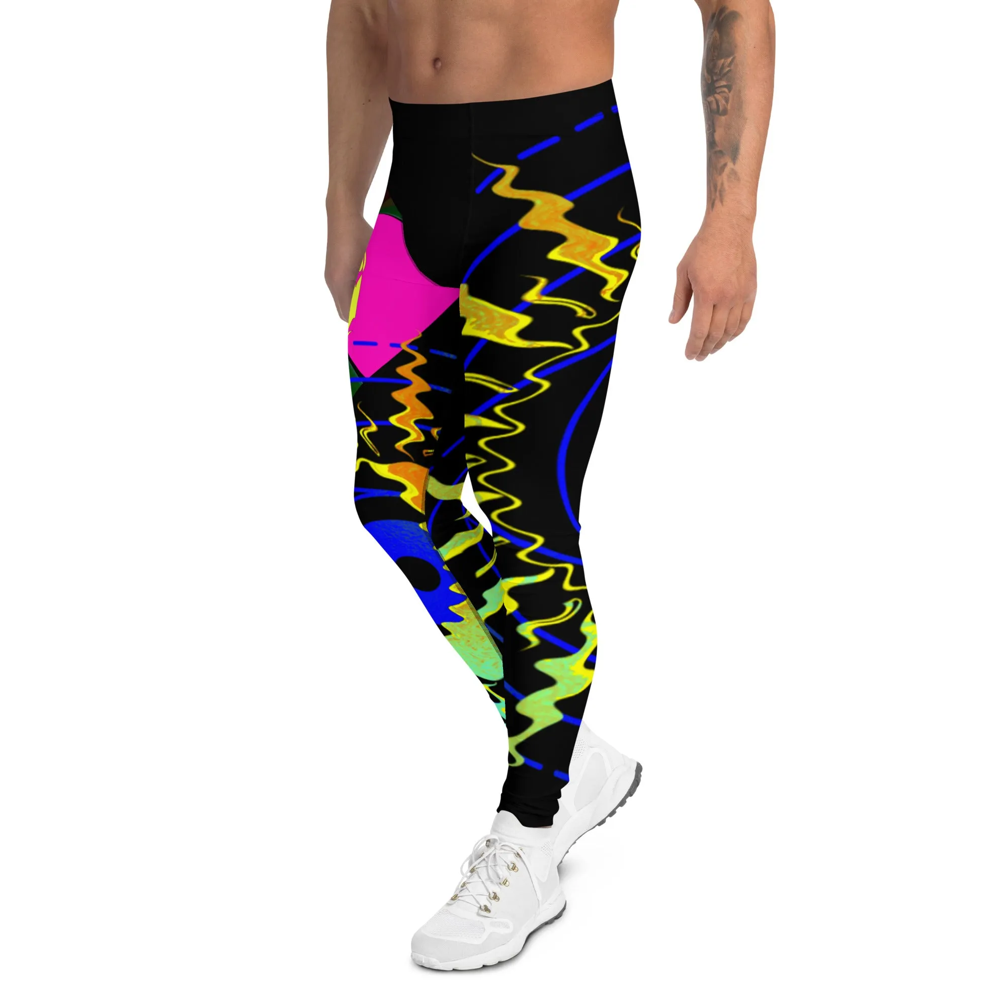 Electric Ecstatic Dance, Men's Dance Pants, Yoga, Gym Pants | Festival Clothing | Flow Wear, Men's Leggings