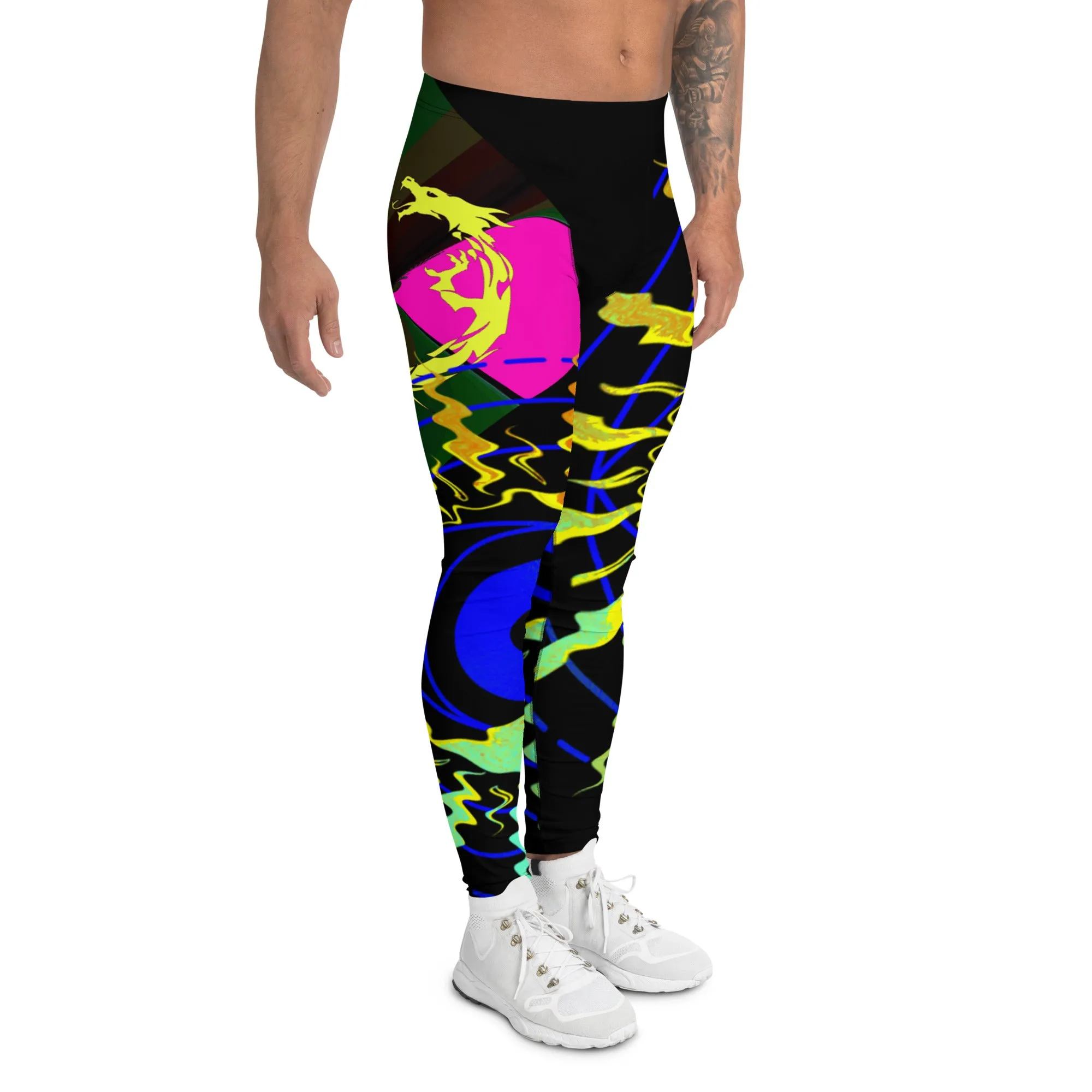 Electric Ecstatic Dance, Men's Dance Pants, Yoga, Gym Pants | Festival Clothing | Flow Wear, Men's Leggings