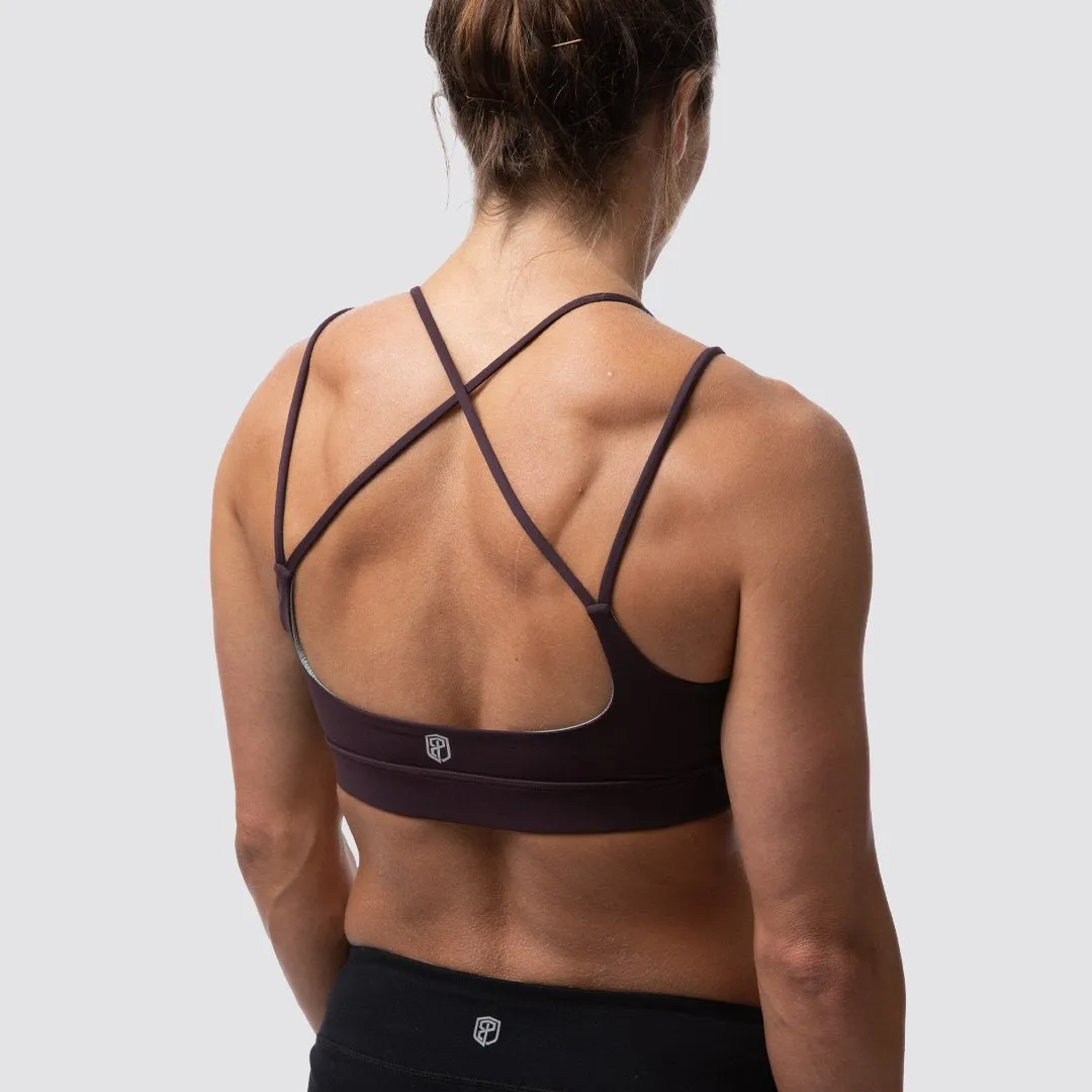 Exhale Sports Bra (Deep Plum)