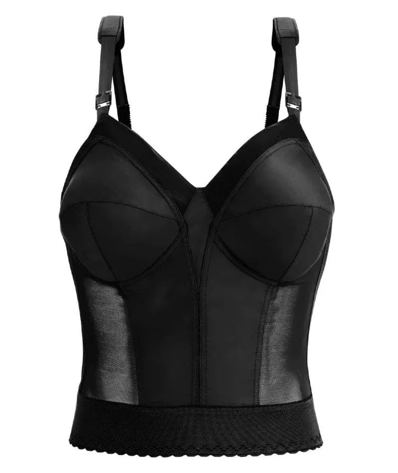 Exquisite Form Fully Back Close Longline Bra - Black