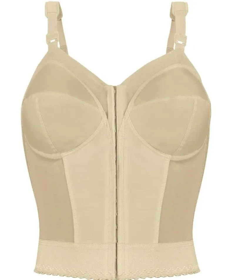 Exquisite Form Fully Front Close Longline Posture Wire-Free Bra - Beige