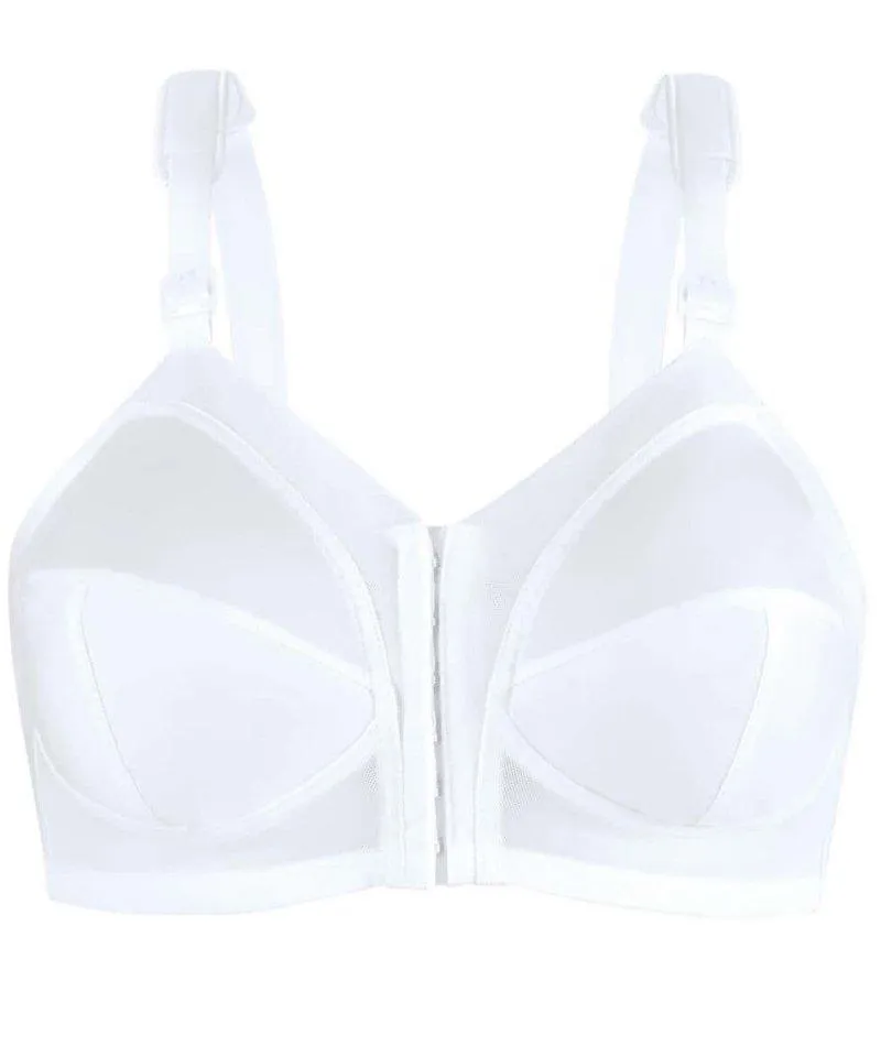 Exquisite Form Fully Front Close Wire-Free Classic Support Bra- White