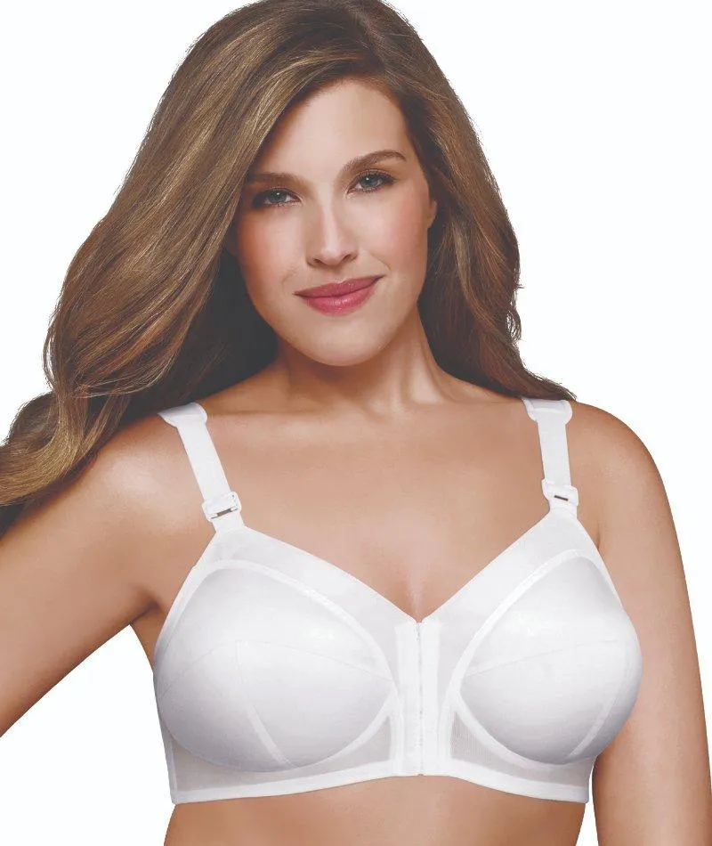 Exquisite Form Fully Front Close Wire-Free Classic Support Bra- White