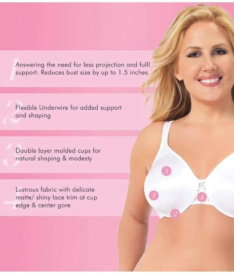 Exquisite Form Fully Minimiser Underwire Bra - White