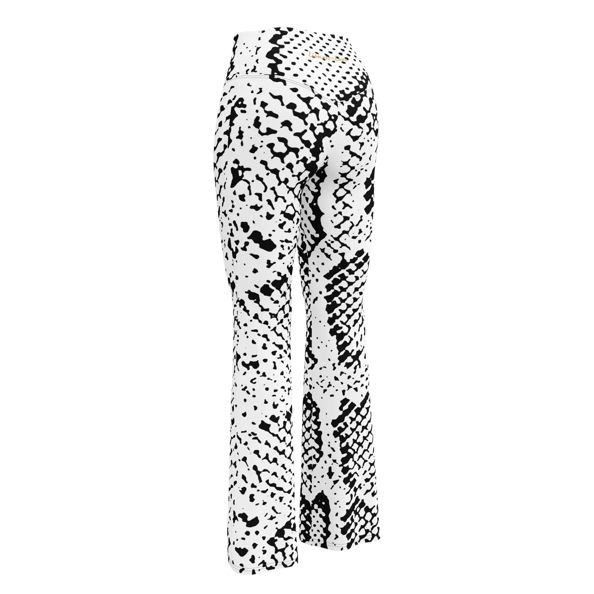 Faux Snake Print Flare leggings lioness-love