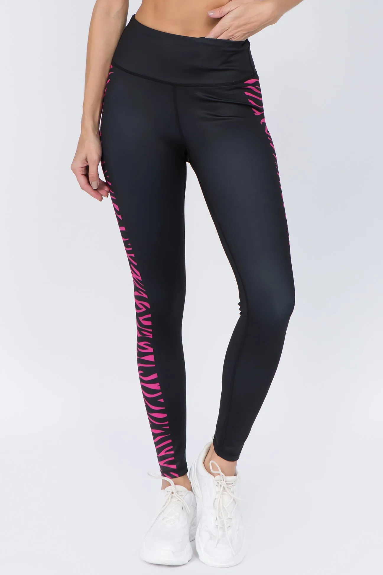 Find Your Wild Zebra Print Workout Leggings