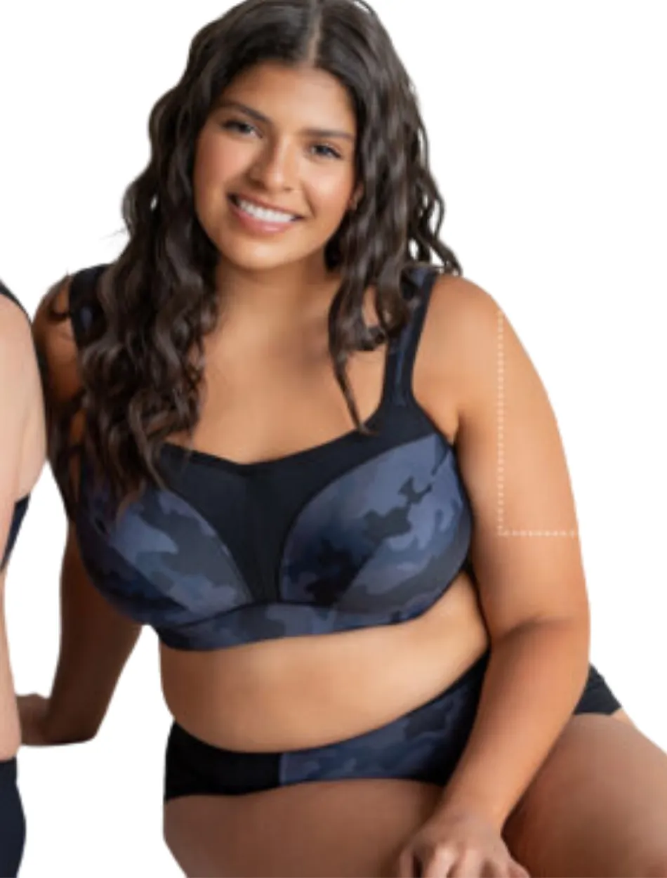 Fit Fully Yours Pauline Underwire Sports Bra, Blue Camo | Blue Camo Fit Fully Yours Sports Bras