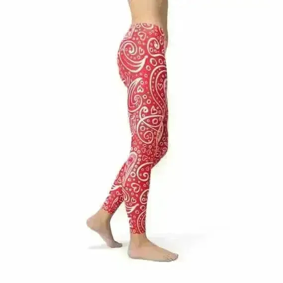 Floral Heartbeat High-Performance Leggings - Size L