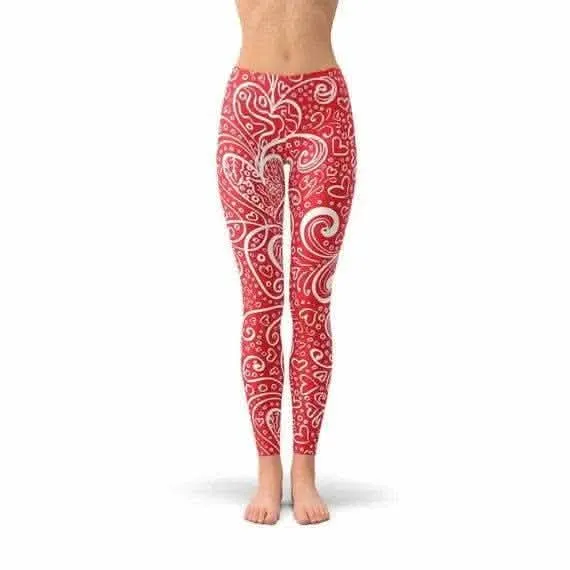 Floral Heartbeat Performance Leggings - XS