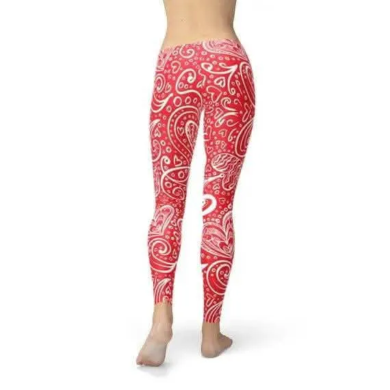 Floral Heartbeat Performance Leggings - XS