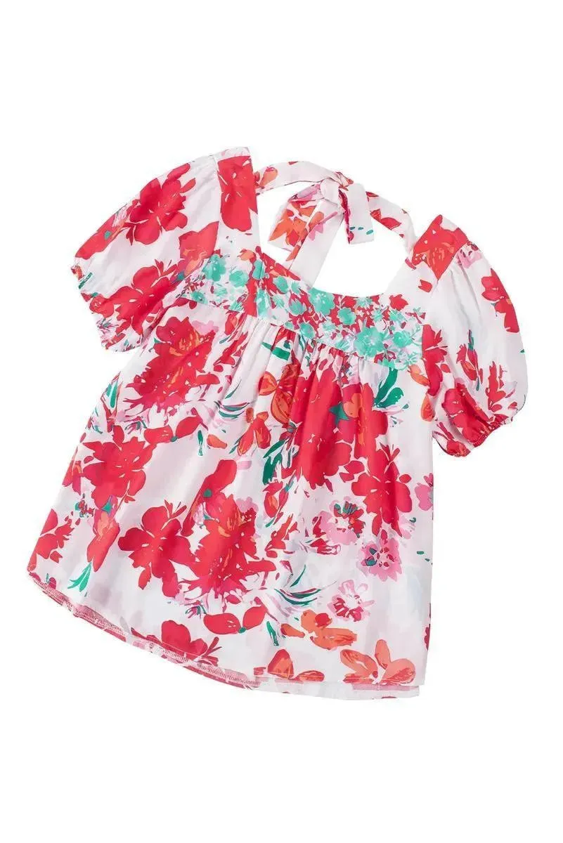 Flower Power! Shop our Square Neck Printed Blouse Now