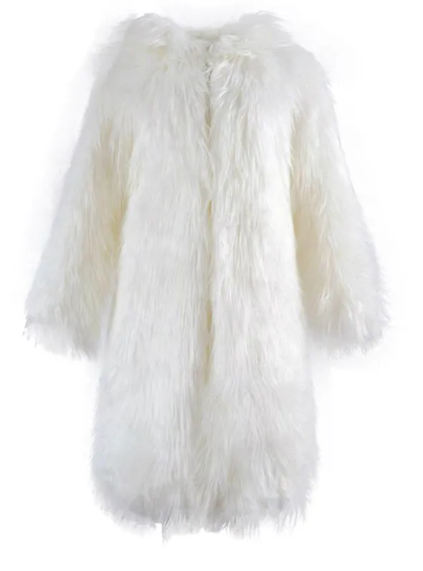 Fluffy Faux Fur Coat Women Winter Thick Warm