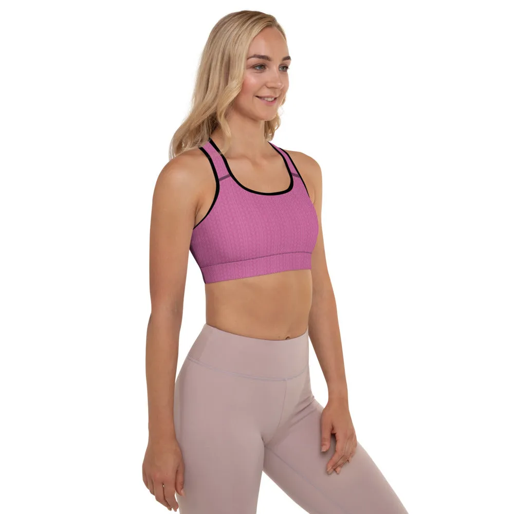 Fuchsia Bloom Padded Sports Bra