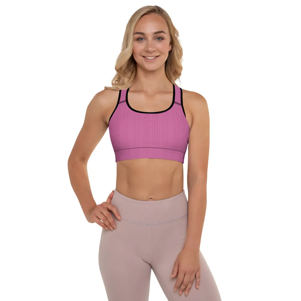 Fuchsia Bloom Padded Sports Bra