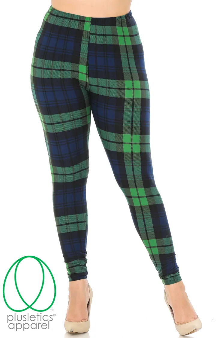 Green Plaid Leggings