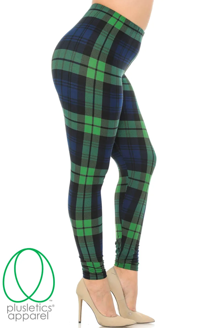 Green Plaid Leggings