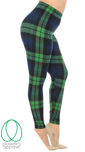 Green Plaid Leggings