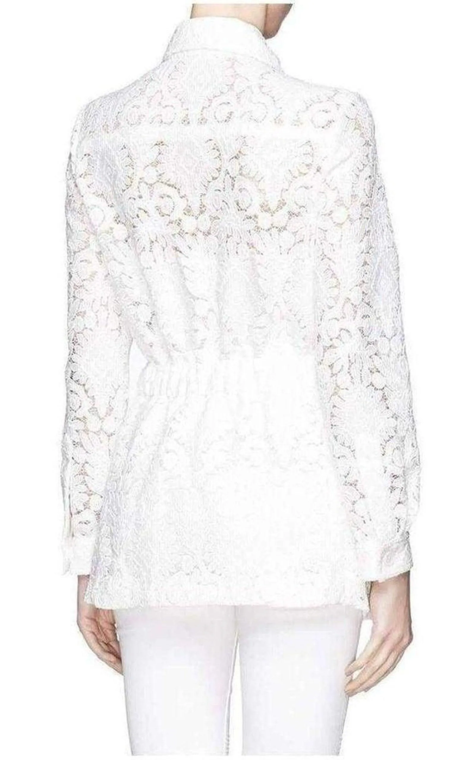 Guipure Embroidery Lace Shirt Coat